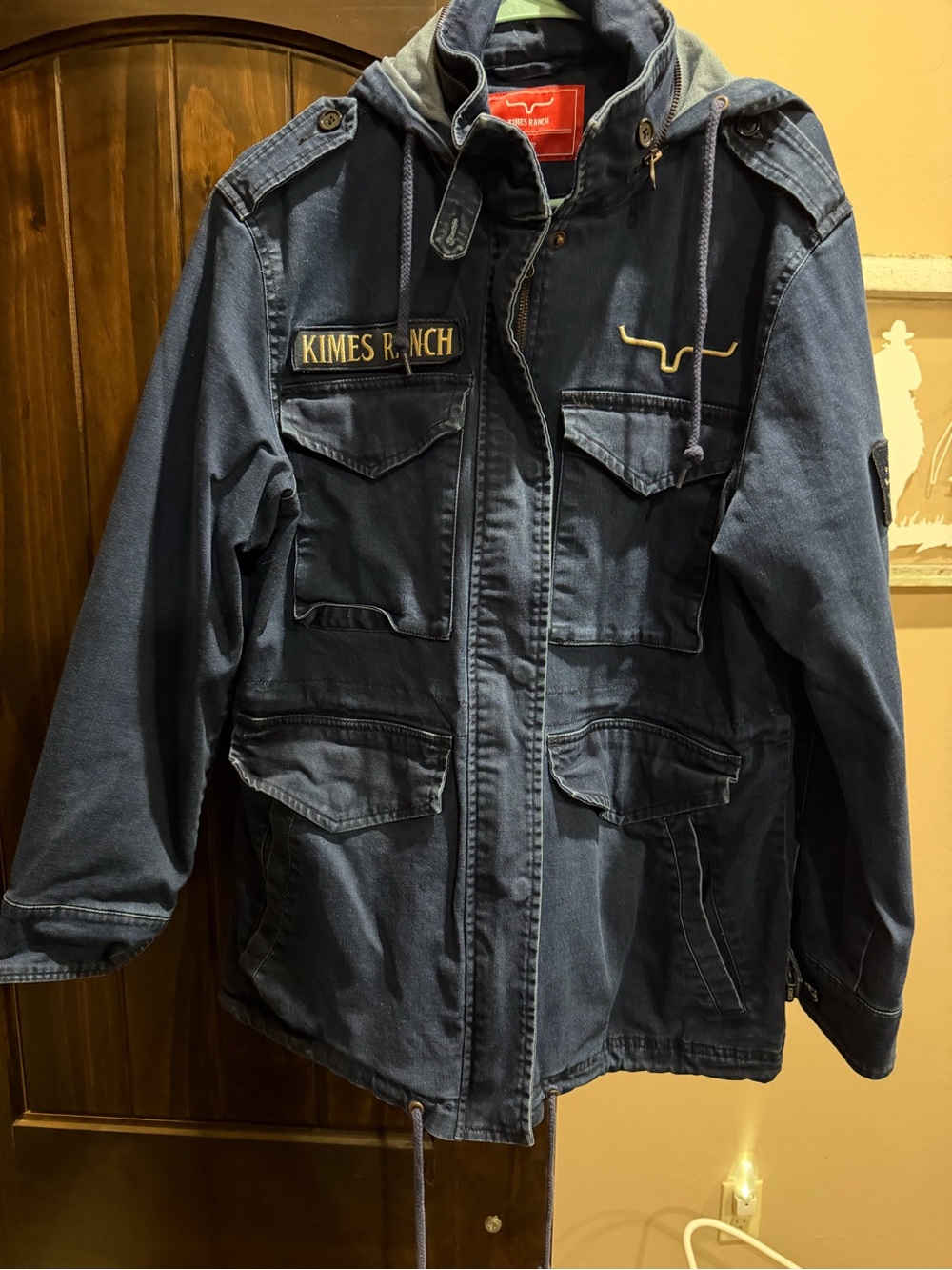 Kimes Ranch Navy Hooded Jacket